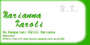 marianna karoli business card